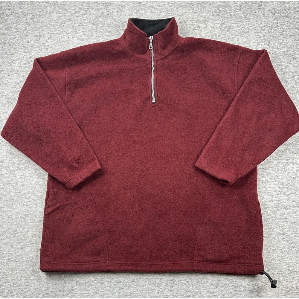 McIntosh & Seymour Pullover Mens XL Oversized Baggy Burgundy Fleece Soccer Rubgy